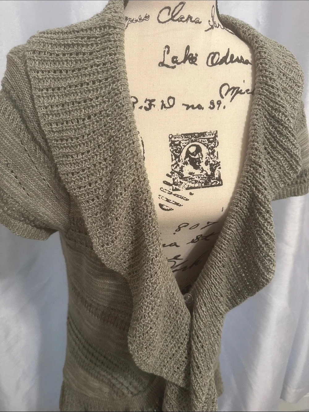 Women's Short-Sleeve Knit Cardigan Sweater